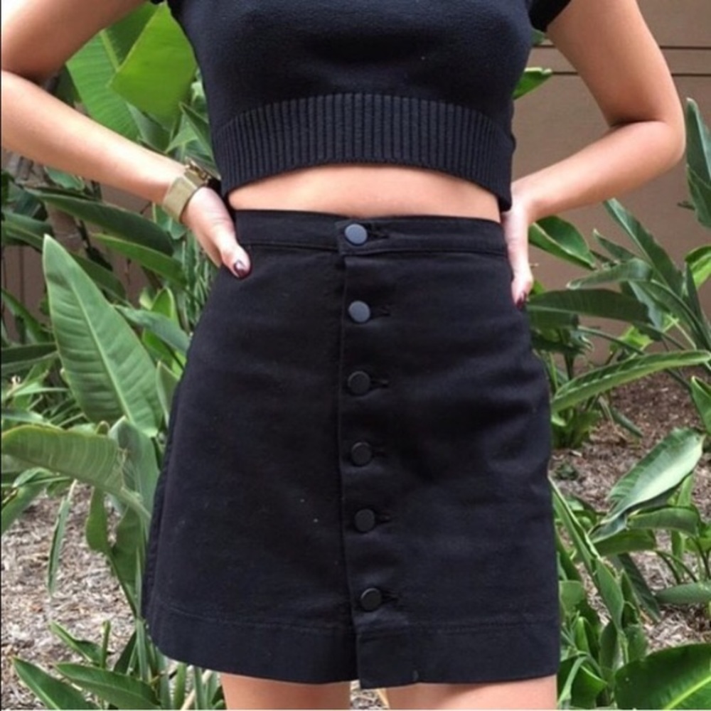 american apparel denim skirt